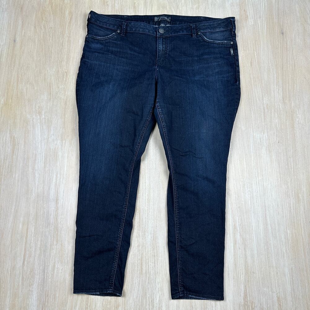 Silver Jeans Suki Jegging High Rise Blue Dark Wash Denim Casual Jeans 24x29